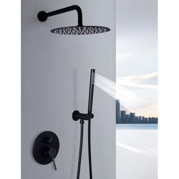 Brush Black Golden SUS OEM Hot Cold Shower Set
