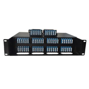 Wholesale 192 Port Quad LC 2RU MPO Fiber Patch Panel 8x24F Cassette Module from china suppliers