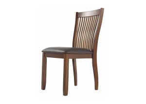 Wholesale Comb Back Modern Wood Dining Chairs Brown Base And Black Upholstered from china suppliers
