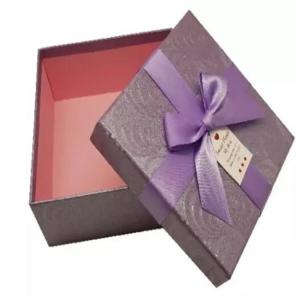 Wholesale custom children swaddle blanket gift box with ribbon and bowknot children apparel clothing box from china suppliers