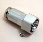 RF connector 4.3-10 male twist on clamp type connector for RG214 coaxial cable