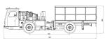 Underground Fire Fighting Vehicle Water Tank Carrier for Mining 7795x1900x2235mm