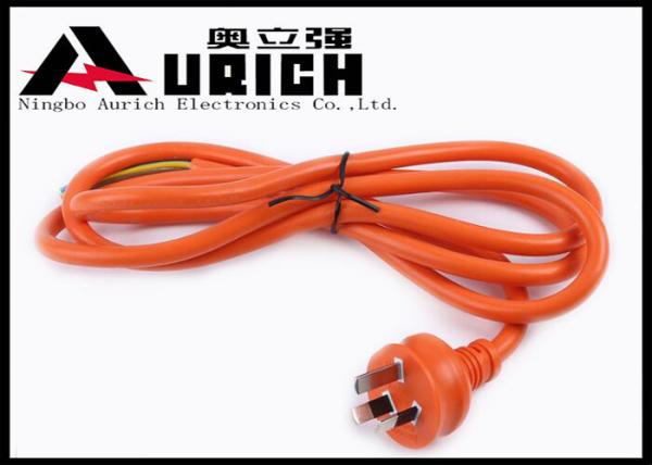 10A 250V 3 Pin Plug Saa Australia Power Cord , 3 Conductor Power Cable