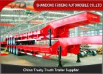 Four Axles Steel Material Lowboy Tractor Trailer Payload 100 / 120 Tons
