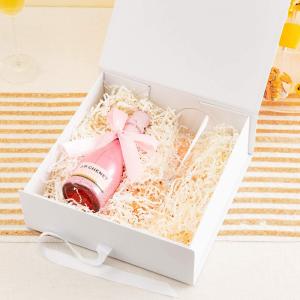 Wholesale White Collapsible 2mm Cardboard Rigid Gift Boxes With Ribbon Closure from china suppliers