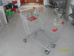 Wholesale Durable 240 L Large Grocery Shopping Cart , 4 Wheeld Wire Shopping Trolley from china suppliers