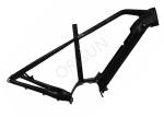 Black Electric Mountain Bike Frame , Aluminum Alloy Motorized Bicycle Frame