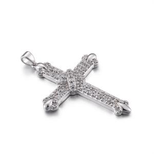 Wholesale Overlap II 925 Silver CZ Pendant 1.3mm Stones 1.90 Grams from china suppliers