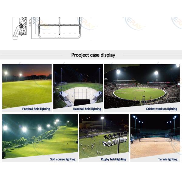 Mercury Free High Mast Led 600W Stadium Flood Lighting For Sports Stadium