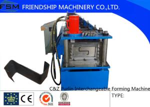 Wholesale Steel Purlins Z Purlin Roll Forming Machine With Hydraulic Punching 1.2mm - 3.5mm from china suppliers