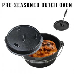 Wholesale 5 Quart Cast Iron Dutch Oven Pre Season Camp Chef Dutch Oven With Lid from china suppliers