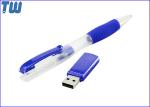 Full Plastic Transparent Ballpoint Pen 64GB USB Pen Drive Separate