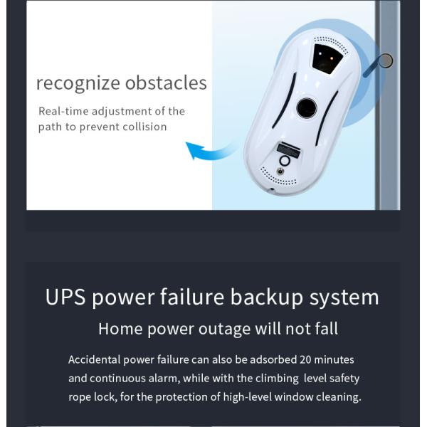 24V 80W Smart Window Cleaning Robot with 120-150 Min Runtime