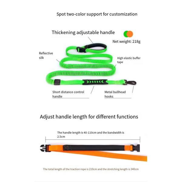 Custom Multi Functional Pet Leash Hands Free Dog Leash Crossbody Leashes