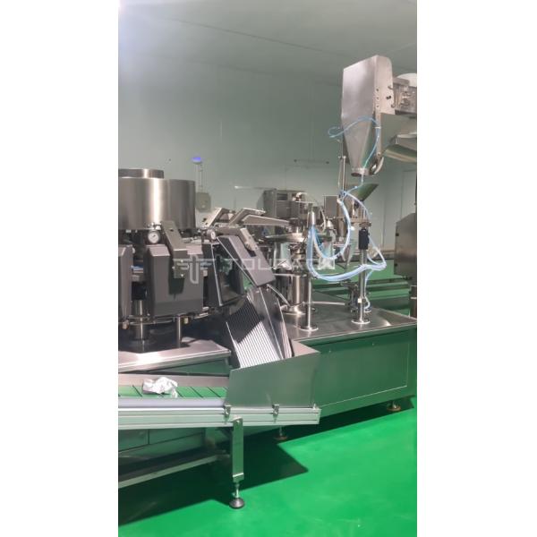 Rotary Vacuum Bag Packaging Machine Beef Cubes Weighing And Packaging System Multihead Weigher