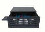 72 / 96 Core Black Box Fiber Optic Patch Panel With Single Mode Pigtail