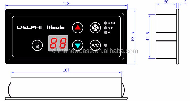 Tractor Engineering Vehicle HVAC Module AC Control Panel Car ODM