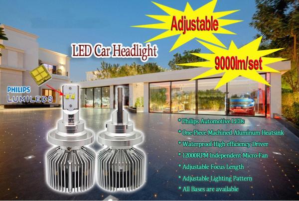 Auto electric car LED Light H4 High Power 9Watt motorcycle headlight