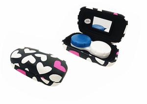 Wholesale Heart Pattern Iron Contact Lens Travel Case Lovely Suitable For Women / Youth from china suppliers