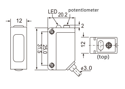 P2030 Stable Photoelectric Sensor Compact Dc Photoelectric Switch