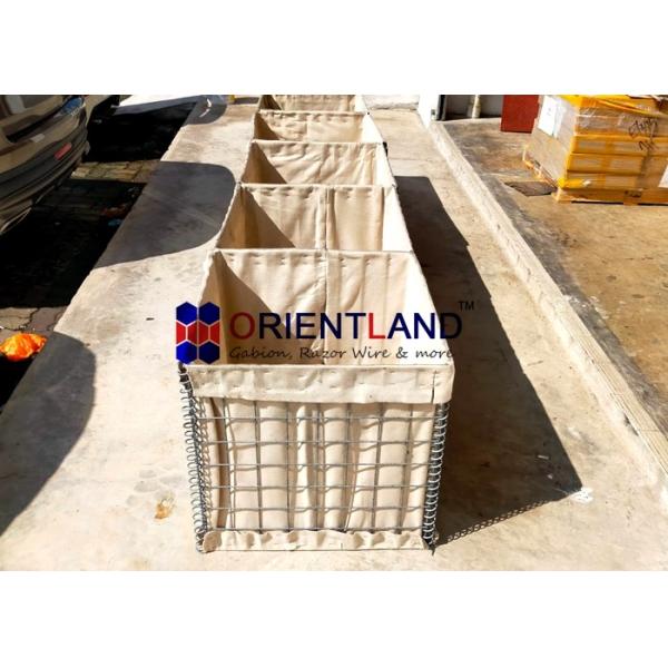 MIL5 2' Military Hesco Barriers Beige Color Non-Woven Polypropylene