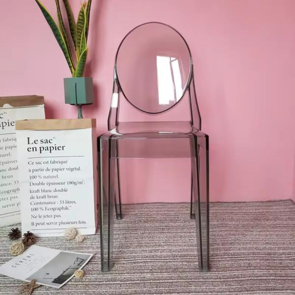 Colourful Pink Chiavari Chairs Polycarbonate Stackable Chiavari Chairs