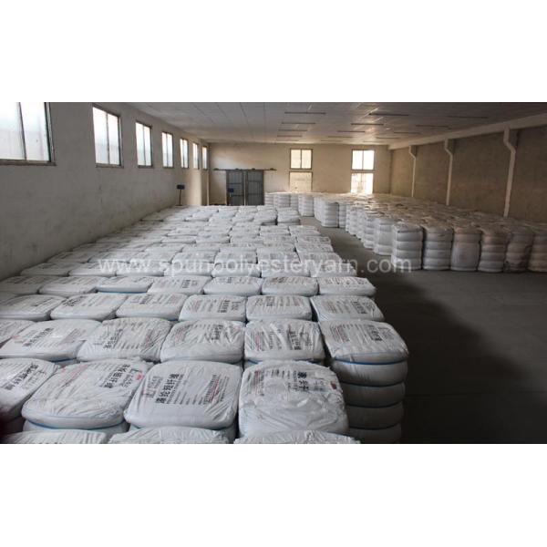 100 Percent Crease Resistant Polyester Yarn Z Twist Ring Spinning Bright Raw White Yarn