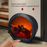 Plastic Indoor LED Wall Lamp Battery Touch Flame Fireplace Light for Party