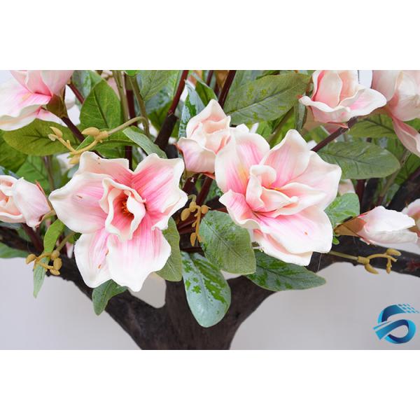 Dustproof Artificial Magnolia Tree No Insecticide Steel Plate Support