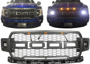Wholesale Wholesaler Ford 2018 New F150 Car Front Grille With Daytime Running Light Black Color from china suppliers