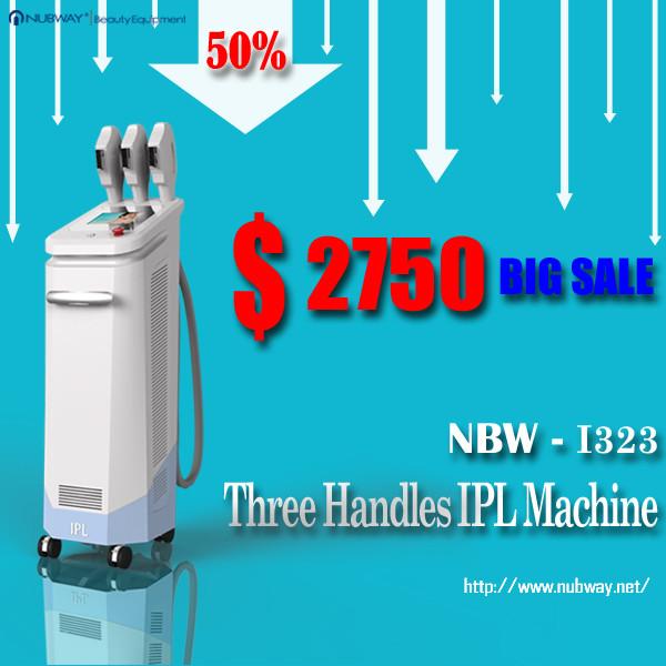Very Special Price:50% discounts! 3 handles best IPL hair removal system