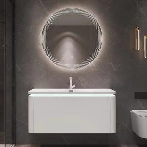 China Luxury Hotel Modern Bathroom Vanity Mirror Cabinet Single Sink Wall Hanging Type on sale
