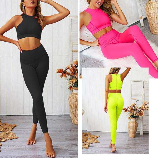 HEXIN Women's Seamless Yoga Pants with Tummy Control and 100000 Quantity in Solid Color