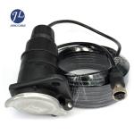 Rear View Camera 7 Pin Spiral Power Cord With Female To Female Metal Connector