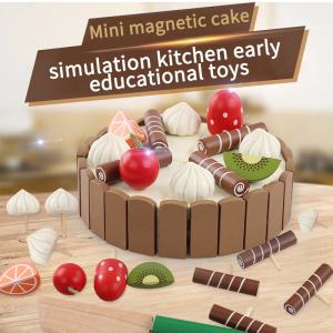 Wholesale 17PCS Simulation Wooden Mini Kitchen Set DIY Magnetic For Early Educational from china suppliers