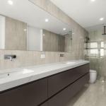 Contemporary Wall Mounted Bathroom Vanity Set With Smart Mirror Cabinet Width 38