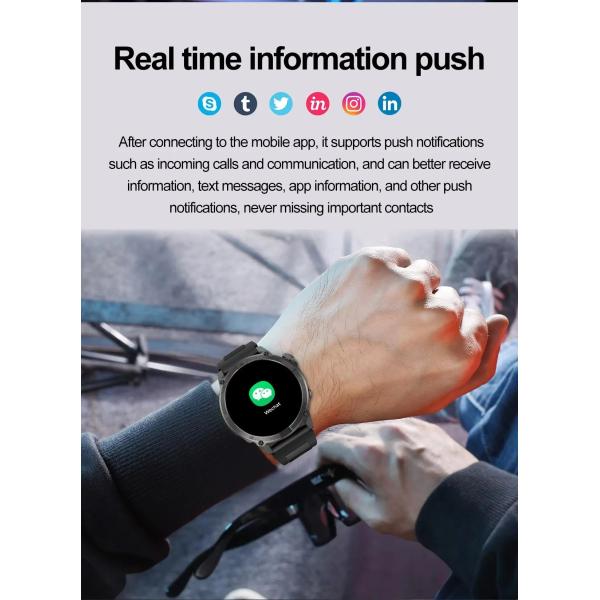 HK08 Black GPS NFC Smart Watch 1.43 Inch AMOLED Touchscreen BT5.3 NFC IP68 Heart Rate 466x466