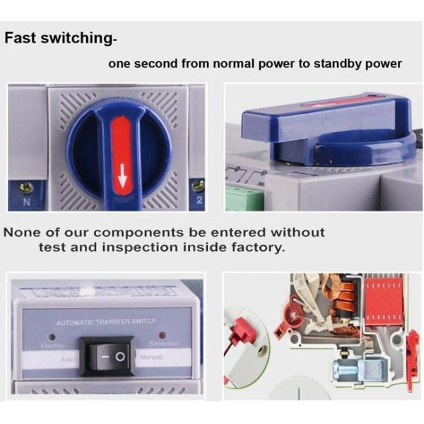 Electric Circuit Breaker Type 2p/3p/4p Auto Transfer Switch From 1A to 63A