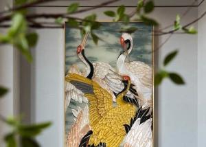 Wholesale Decoration Ceramic Coated Glazed Enameled Glass Panel With Birds from china suppliers