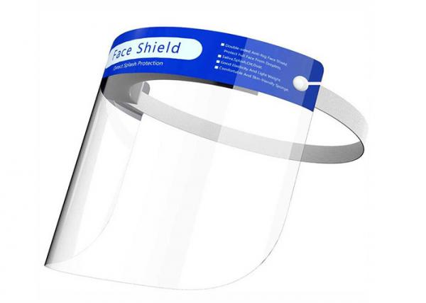 Quality Disposable PET Face Shield Visor / Anti - Fog Face Mask With Eye Shield for sale