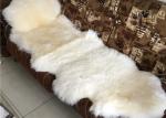 Light Grey Long Wool Australian Sheepskin Rug Double Pelts For Floor Covering