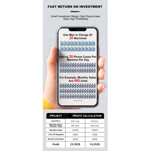 Innovative Smart Phone Case Diy Printer Vending Machine Phone Case Vending Machine