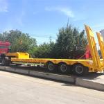 Lowbed Semi Trailers with Slope for Heavy Machines Low Bed Trailer Truck Trailer