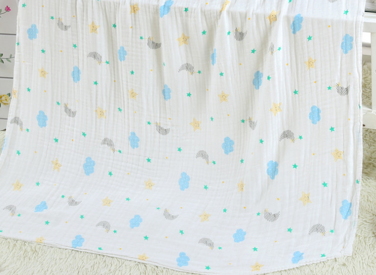 No Fluorescent Agent Swaddle Gauze Fabric Baby Bath Towels Quick Drying