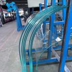 12mm Ultra Clear Curved Tempered Glass For Curved Glass Guardrail
