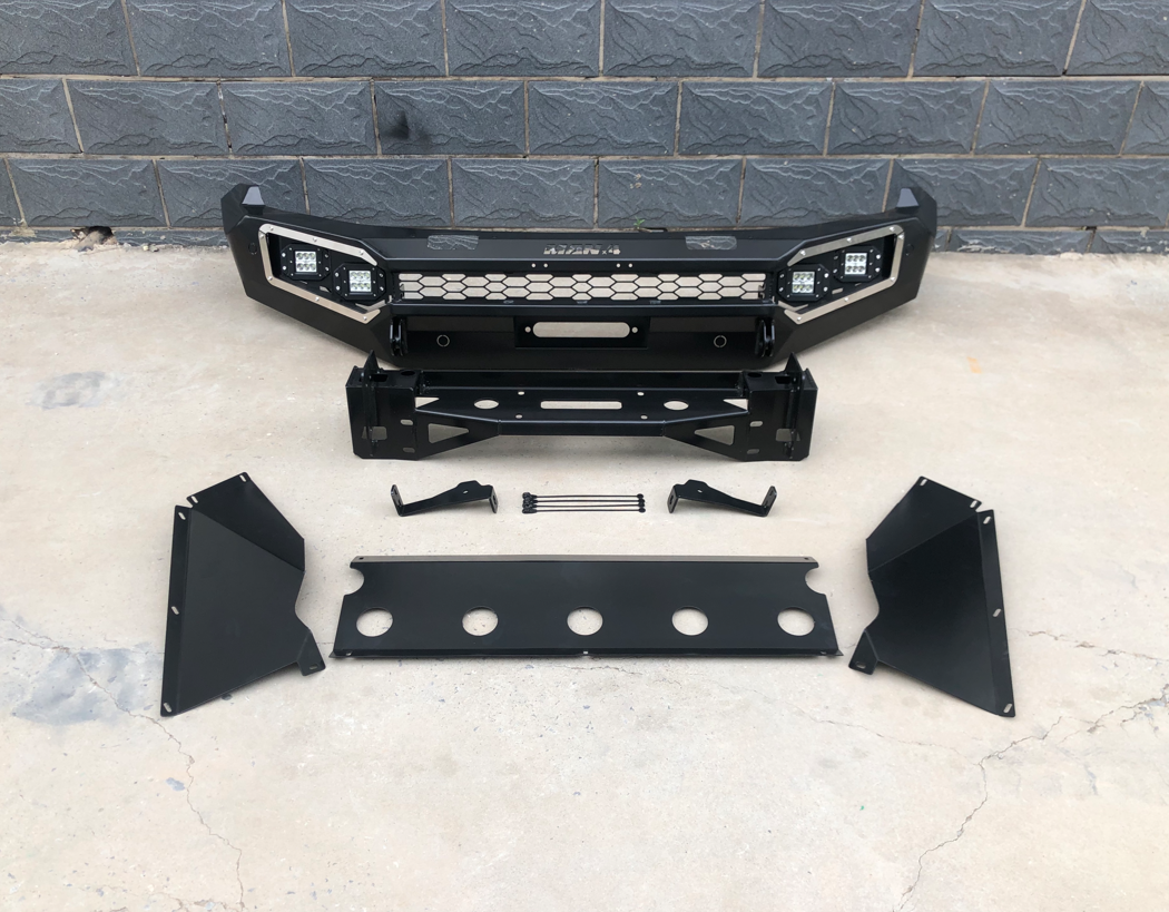 High- Black Front Bumper for Volkswagen Amarok Steel Polished Auto Parts