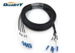 Outdoor Armored Fiber Optic Cable / 100-150M LC / UPC For Military Tactical /