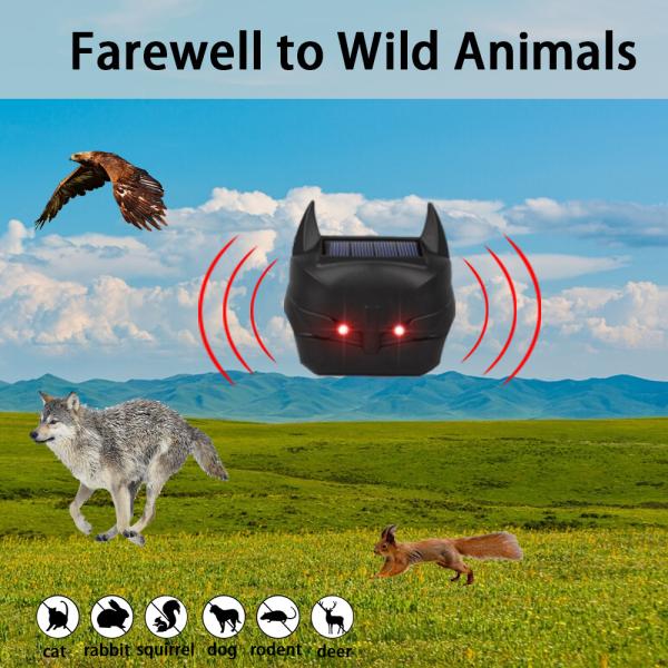Red LED Lights Solar Animal Deterrent Keep Your Property Safe from Predators 480 Hours