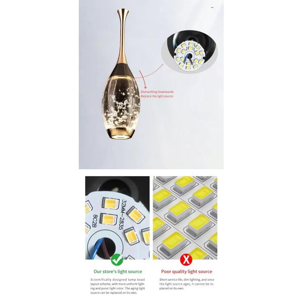 Simple Led Crystal Chandelier Modern Personality Creative Spherical Ceiling Lighting Luxury Hotel Apartment Lobby Hanging Lamp