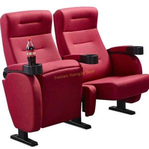 Wholesale Fire Resistant Red Fabric Folding Movie Theater Chairs Tip Up By Gravity from china suppliers